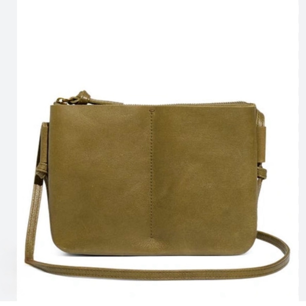 Madewell The Knotted Crossbody Olive Leather Bag